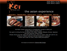 Tablet Screenshot of koiasiancuisine.com